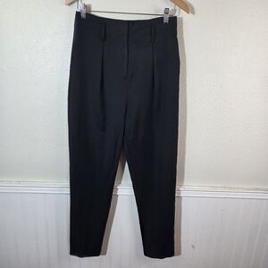 Equipment Pants Womens 8 Black Wool Tapered Dress Career Office